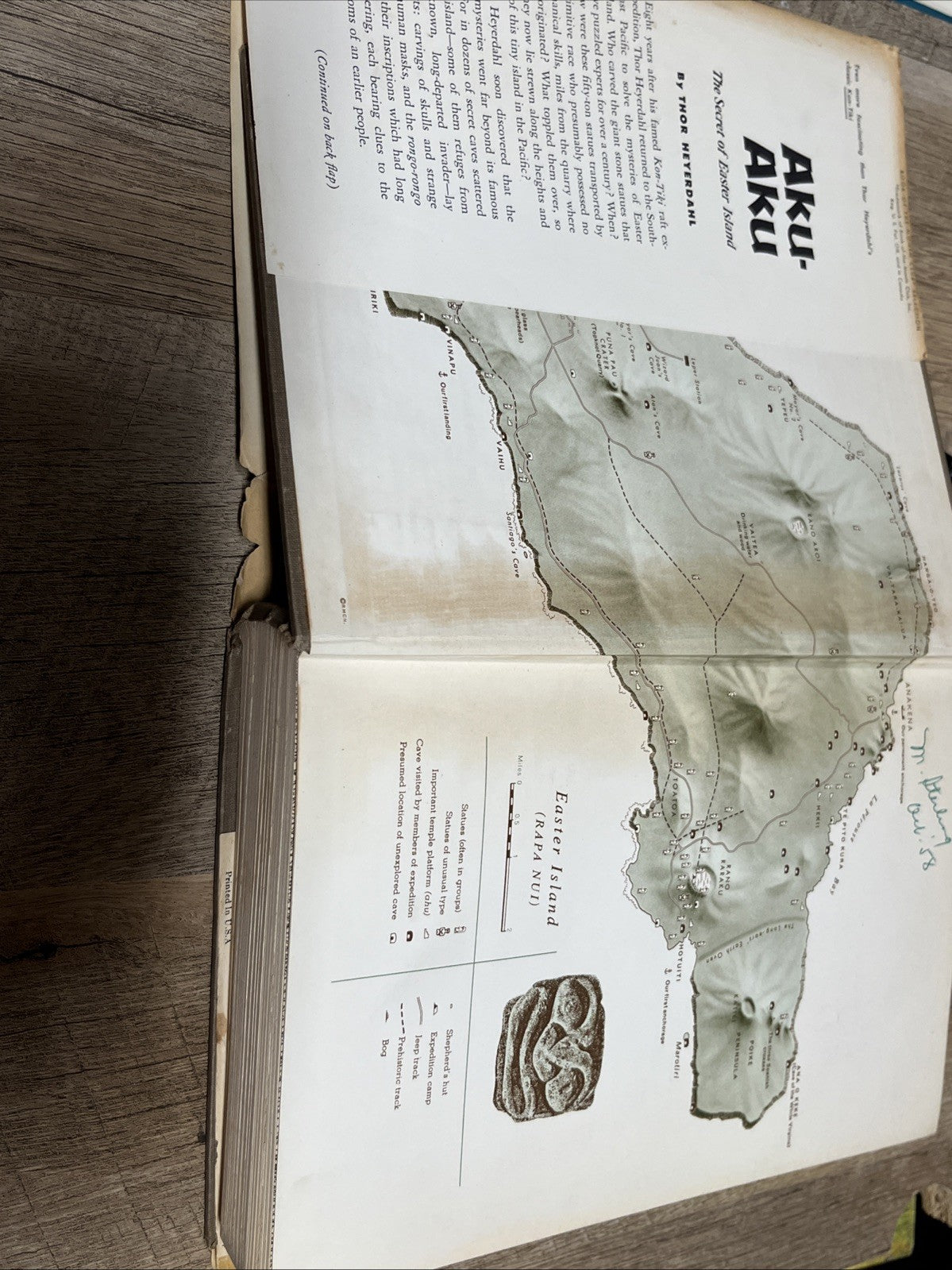 Thor Heyerdahl Aku-Aku First/1st Editions 1958