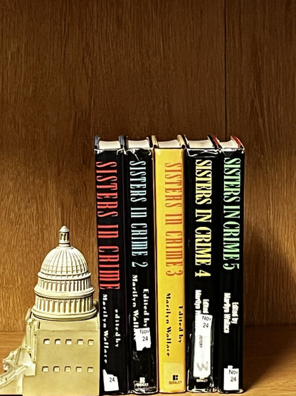 SISTERS IN CRIME 1st Edition Volume 1-5 BOOK LOT Hardcover ~by MARILYN WALLACE