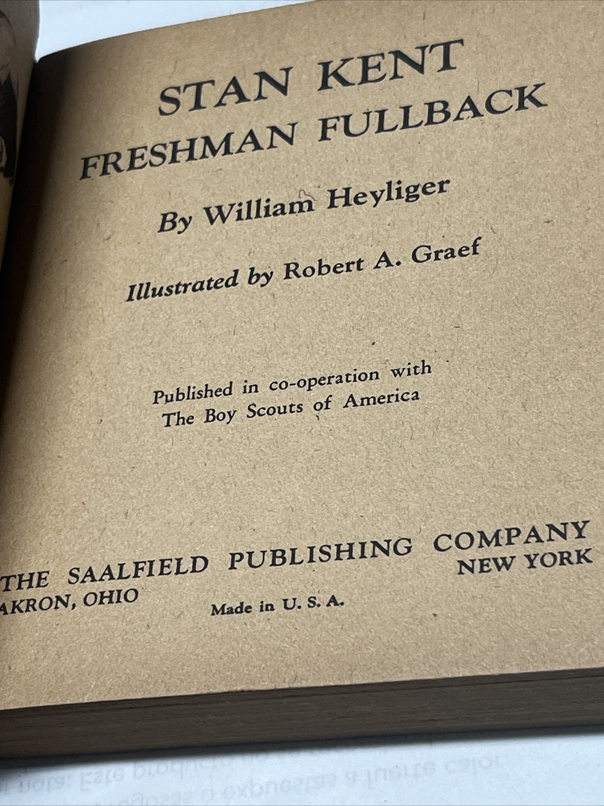 Stan Kent Freshman Fullback by William Heyliger (1936) A Rocky Point Story
