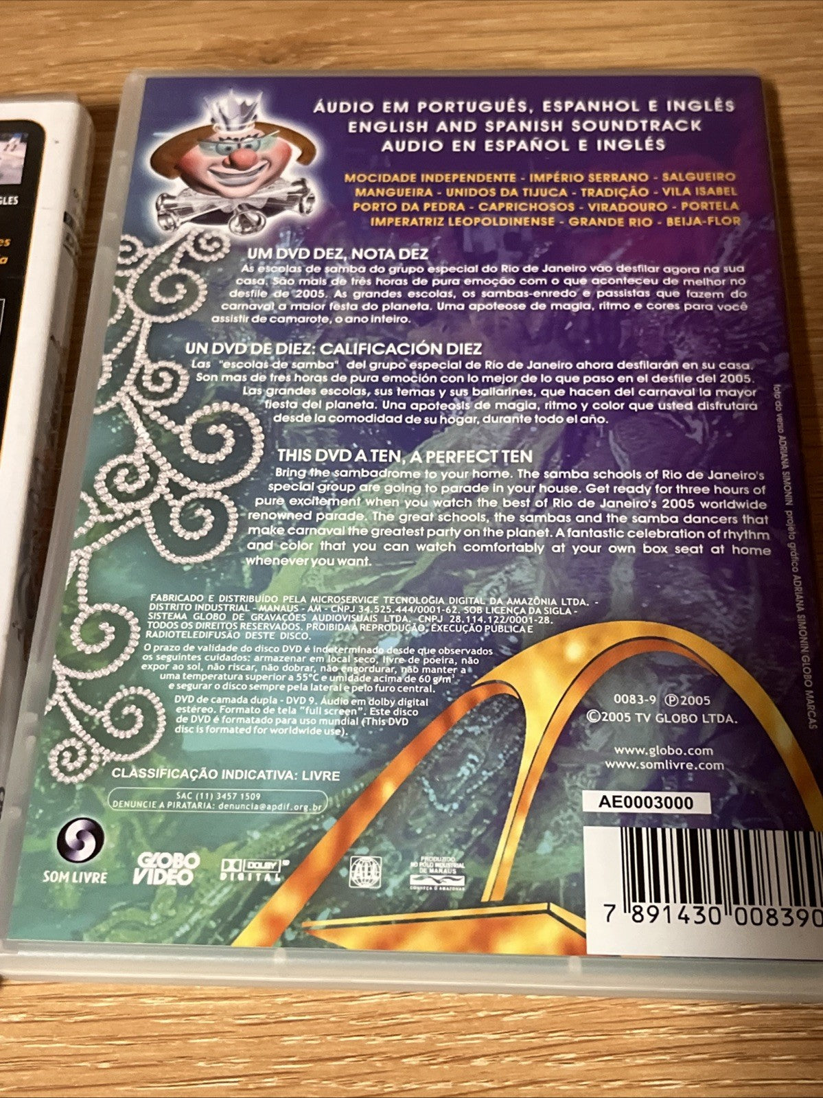 Portuges carnival dvd Rio De Janeiro , All Regions (DVD, 3 Discs)
