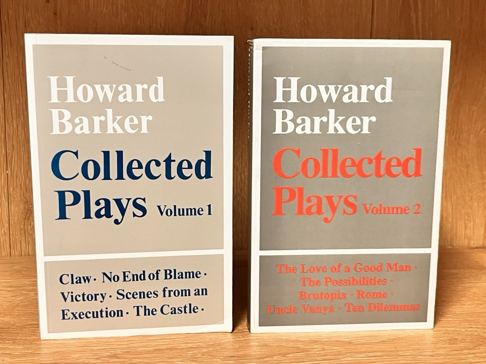 Howard Barker Books : Collected Plays, Vol. 1 - 2 by Howard Barker