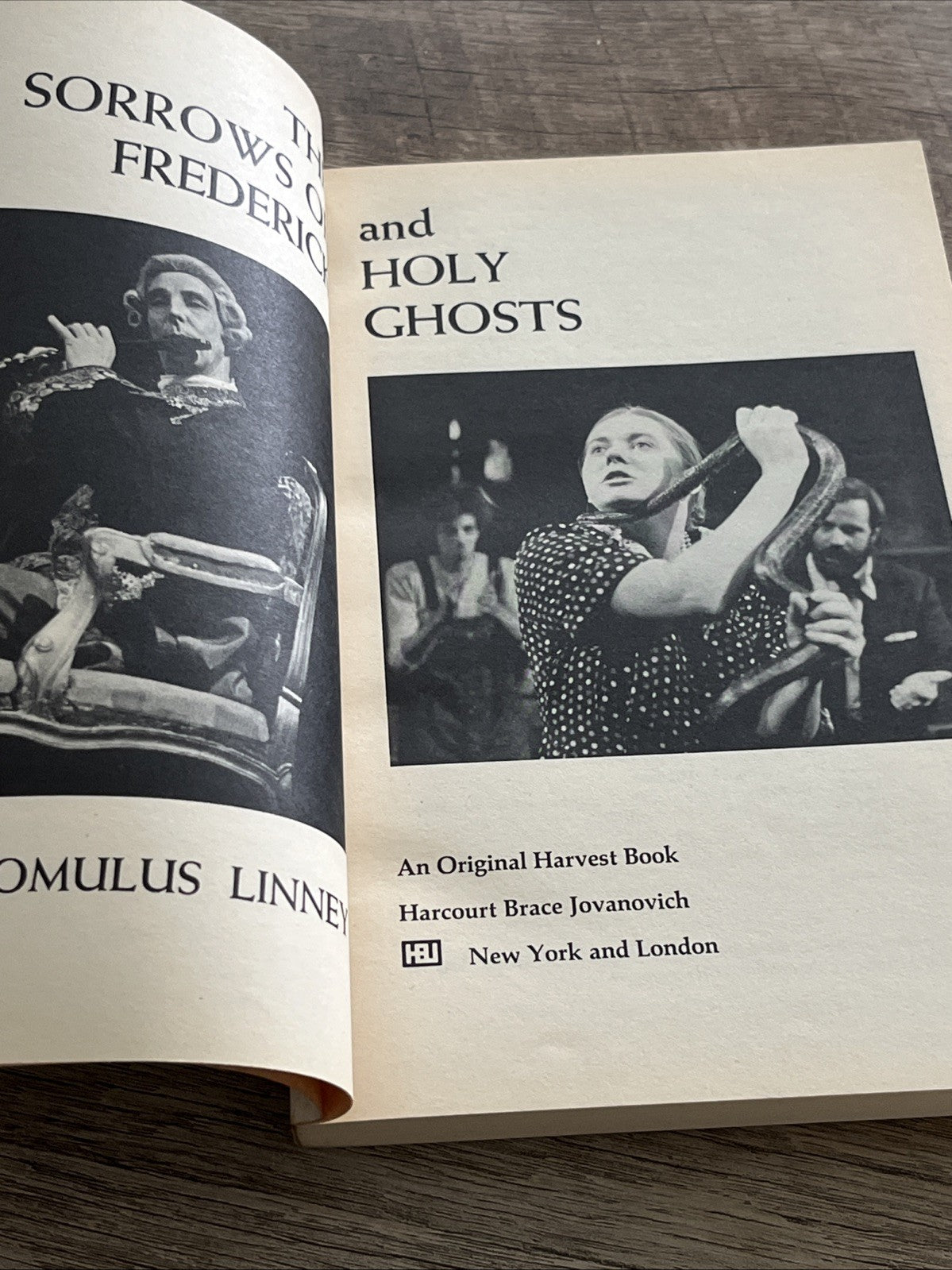 Two Play By Romulus LINNEY, The Sorrows of Frederick & Holy Ghosts 1st Edition