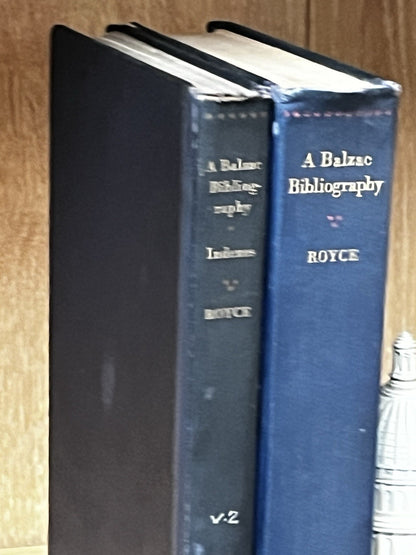 A Balzac Bibliography And Indexes William Royce First Edition 1929 Author Note