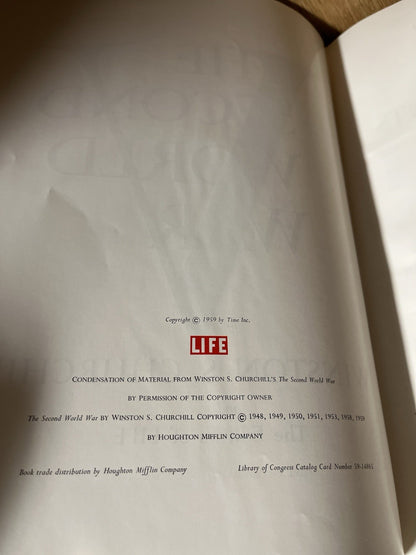 THE SECOND WORLD WAR VOLUMES I AND II WINSTON CHURCHILL and LIFE SLIPCASED 1959
