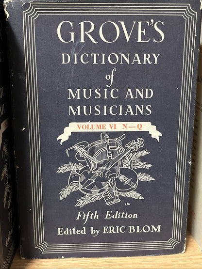 Grove Dictionary of Music and Musicians 5th Ed Complete Set Vol 1 - 10 (A — Z)