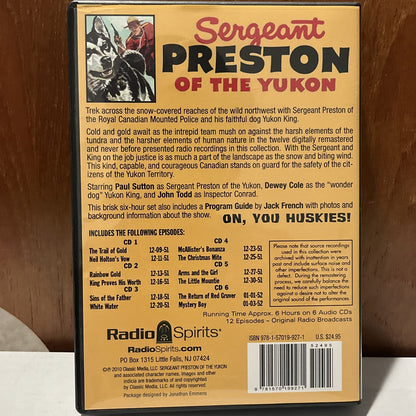 Sergeant Preston of the Yukon Klondike Gold 6 CD’s Radio Spirits