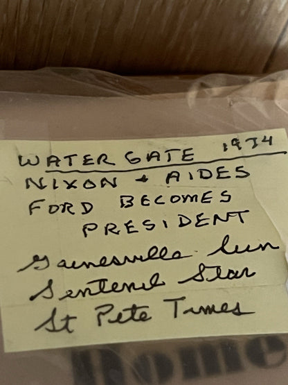 LOT OF 6 1974 WATER GATE SCANDALS NIXON RESIGNED, , FORD BECOMES PRESIDENT