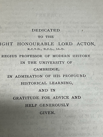 The Life Of Napoleon 1. (1916) Including New Materials..By John Holland Rose