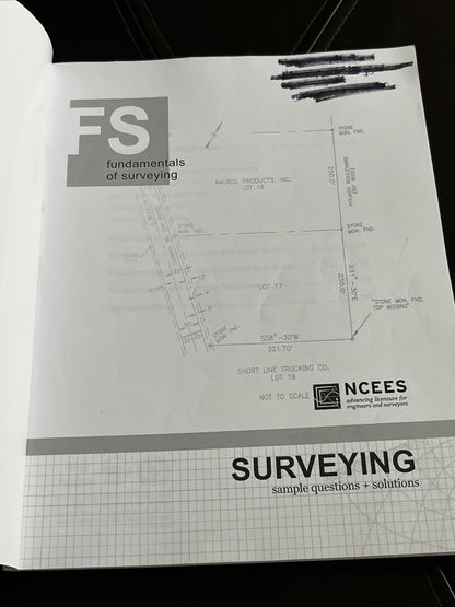 NCEES Fundamentals of Surveying Sample Questions and Solutions