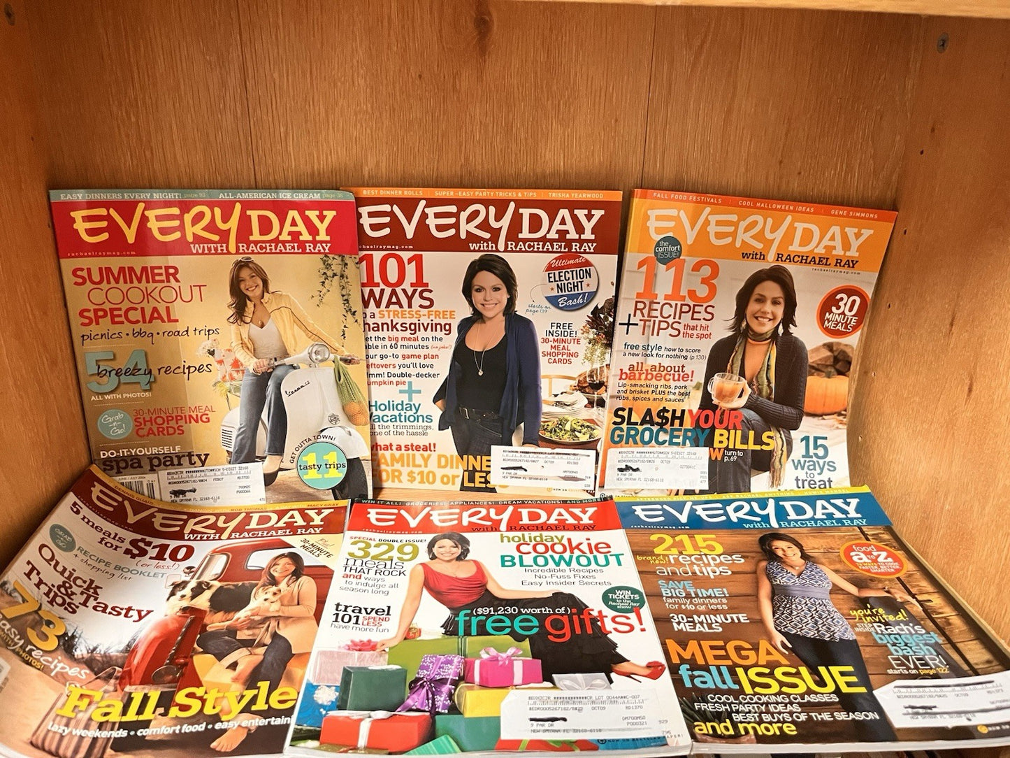 EveryDay with Rachael Ray Magazine Lot of 6 Cooking Recipes Menu Ideas 06/08/09