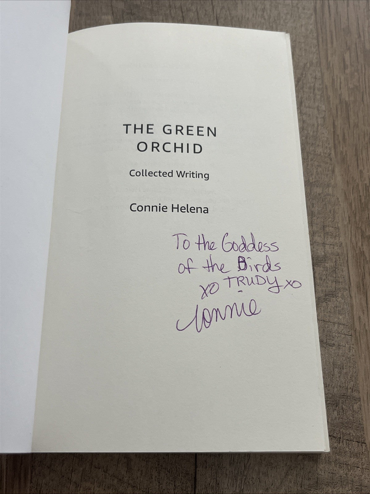 The Green Orchid Collected Writing Signed by Connie Helena Stories Poetry SIGNED