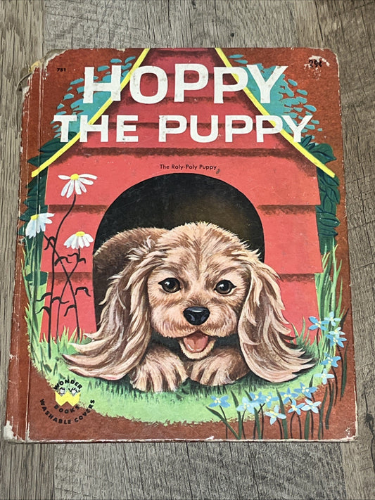 Wonder Books : Hoppy The Puppy By Barbara Bates 1950 ~ ACCEPTABLE