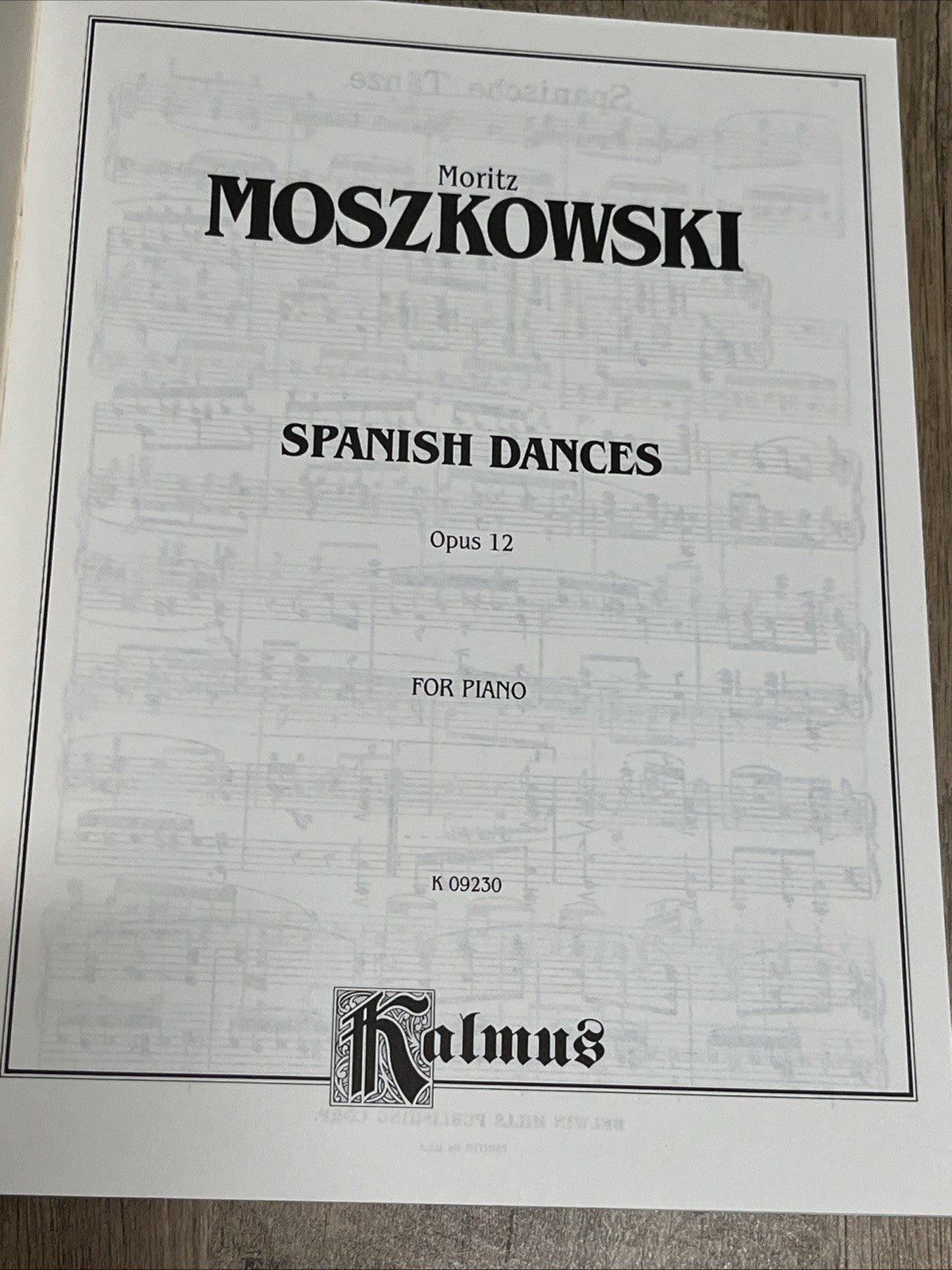 Moszkowski - Spanish Dances Op. 12, For Piano K-09230 Kalmus ed.