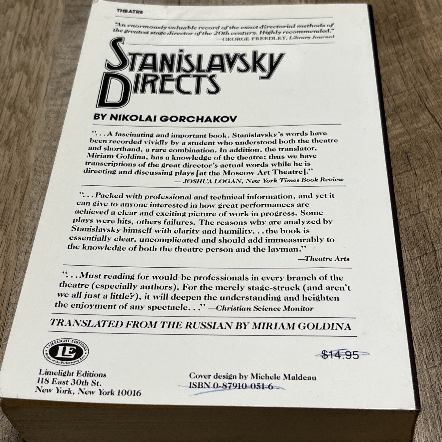 STANISLAVSKY DIRECTS By Nikola-i Mikha-ilovich Gorchakov *Good Condition*