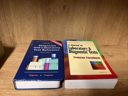 Lot of 2 A Manual of Laboratory and Diagnostic Tests 6th Ed Fischbach, Mosby’s