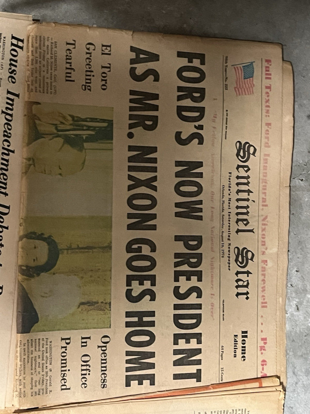 LOT OF 6 1974 WATER GATE SCANDALS NIXON RESIGNED, , FORD BECOMES PRESIDENT
