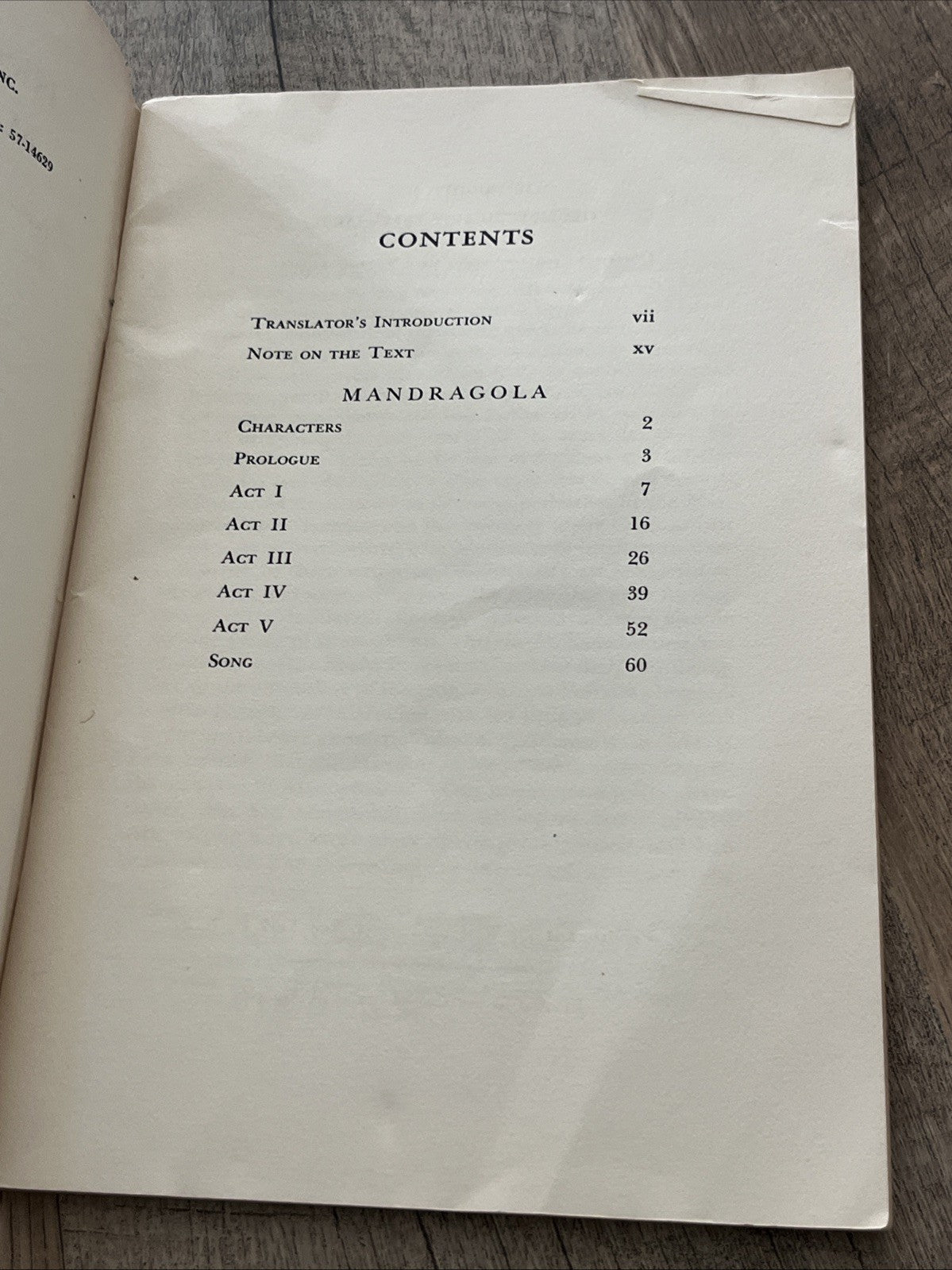 Mandragola by Niccolo Machiavelli