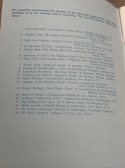 The Sound of America For Mixed Chorus, Narrator, And Piano 1963 Larry Wagner ..