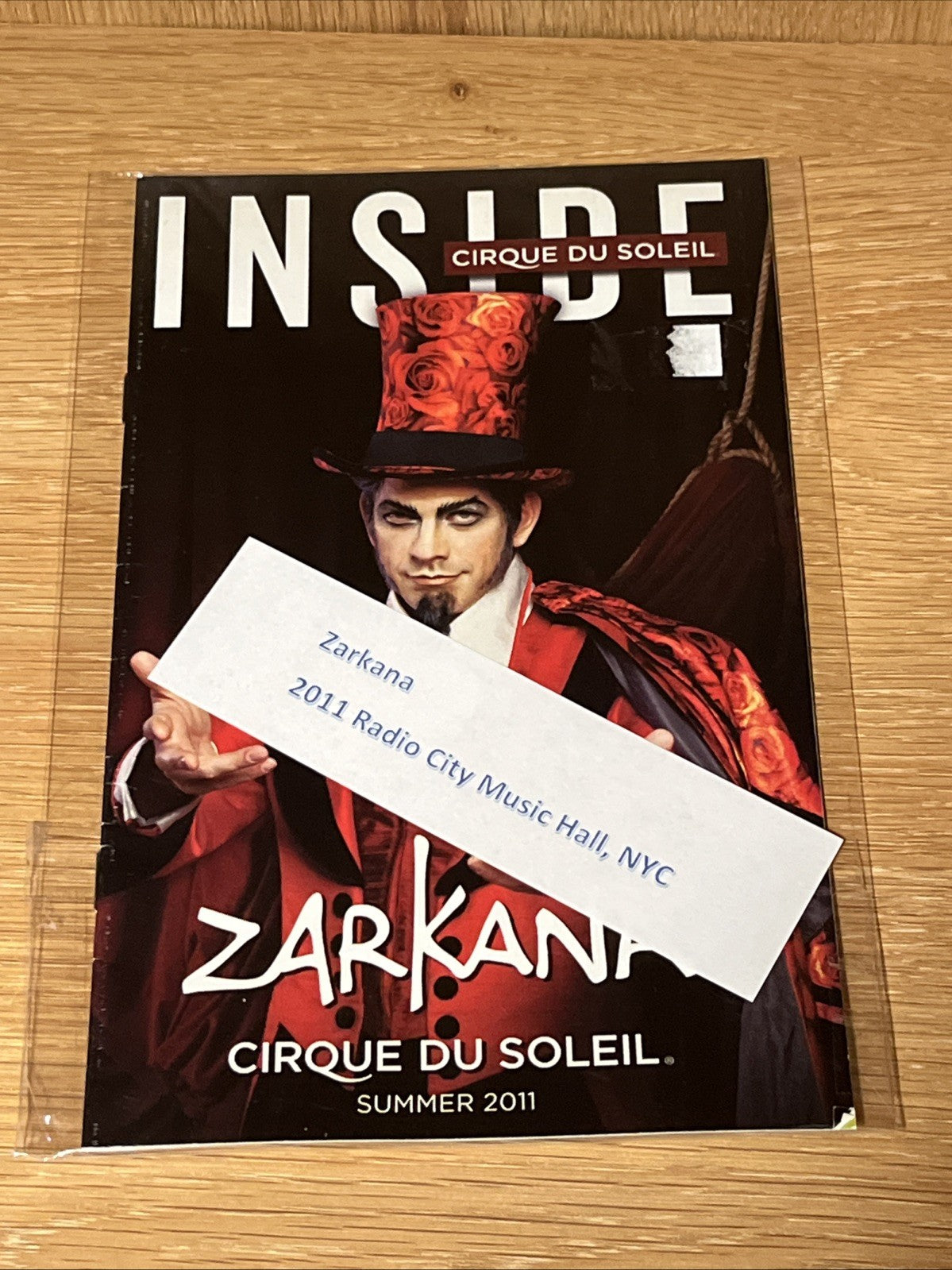 ZARKANA CIRQUE DU SOLEIL, INSIDE PROGRAM, SUMMER 2011