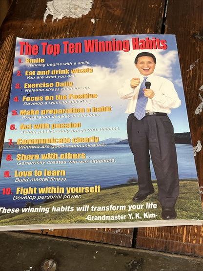 Martial Arts World Grandmaster Y.k. Kim White Belt - Winning Is A Choice