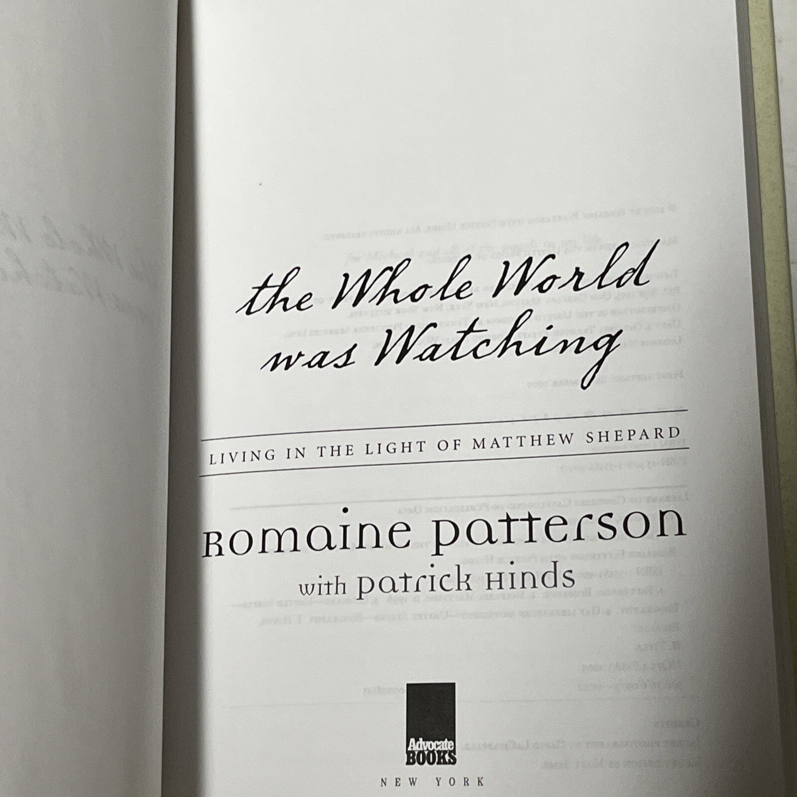 The Whole World Was Watching: Living in the Light of Matthew Shepard