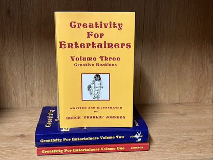 Creativity For Entertainers Volume 1–3 by Bruce Charlie Johnson Signed Copy