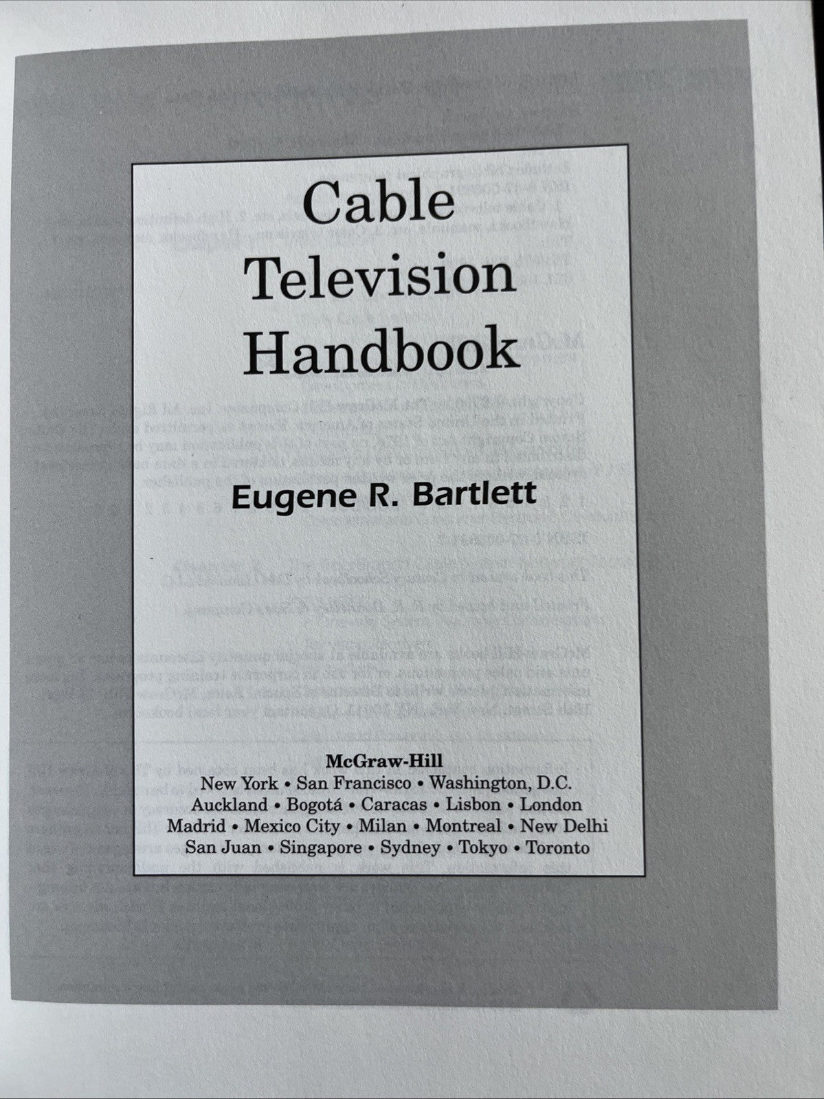 Cable Television Handbook