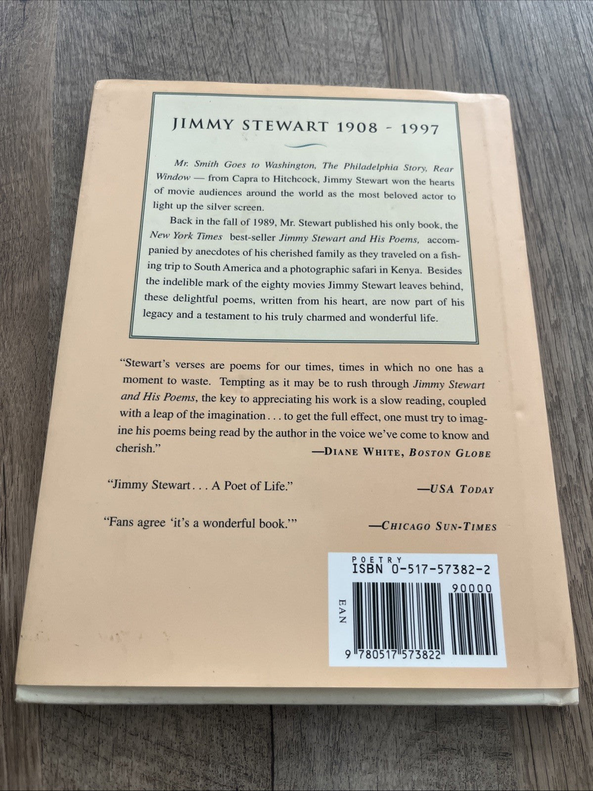 Jimmy Stewart and His Poems 1st Edition Book 1989