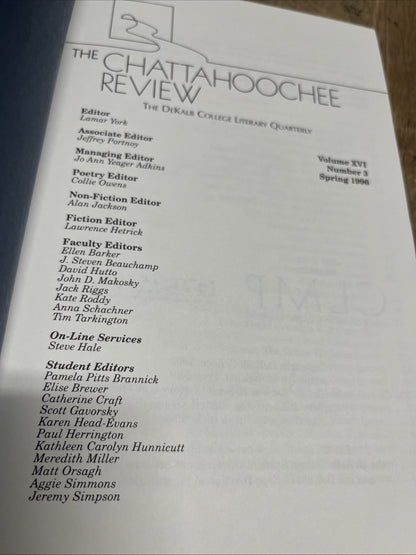 Chattahoochee Review: The DeKalb College Literary Quarterly Volume XVI #3