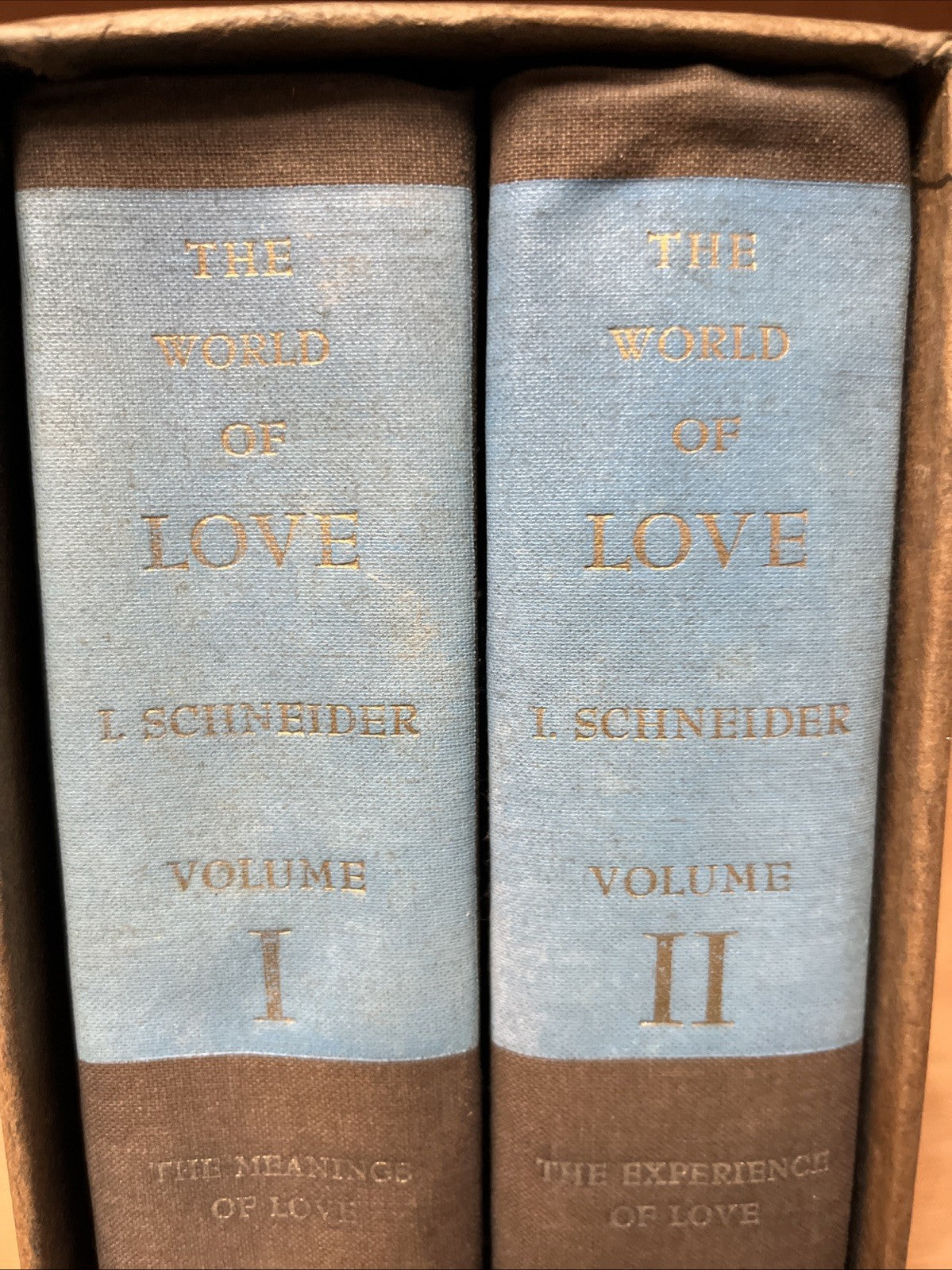 1st Printing The World of Love Vol 1 - 2 By ISIDOR SCHNEIDER 2 Vol Set Slipcase