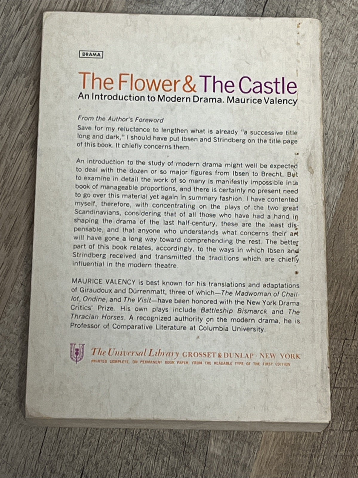 THE FLOWER AND THE CASTLE By Maurice Valency
