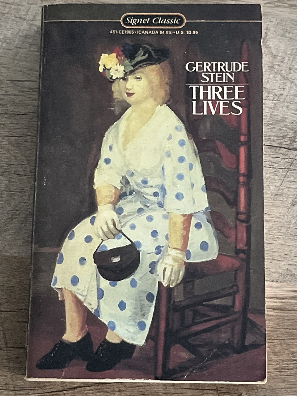 THREE LIVES by Gertrude Stein vintage 1985 Signet paperback