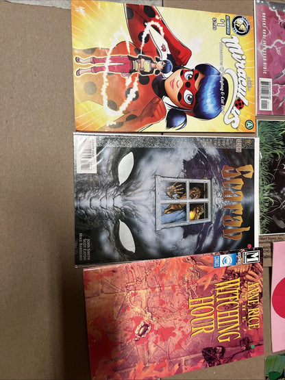 comic book lot 13 Mixed Millennium , DC ActionVerse, V2k,Valant, Comic Interview