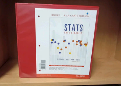 New Sealed, Stats: Data and Models 4th Ed Books à la Carte + Student Access Card
