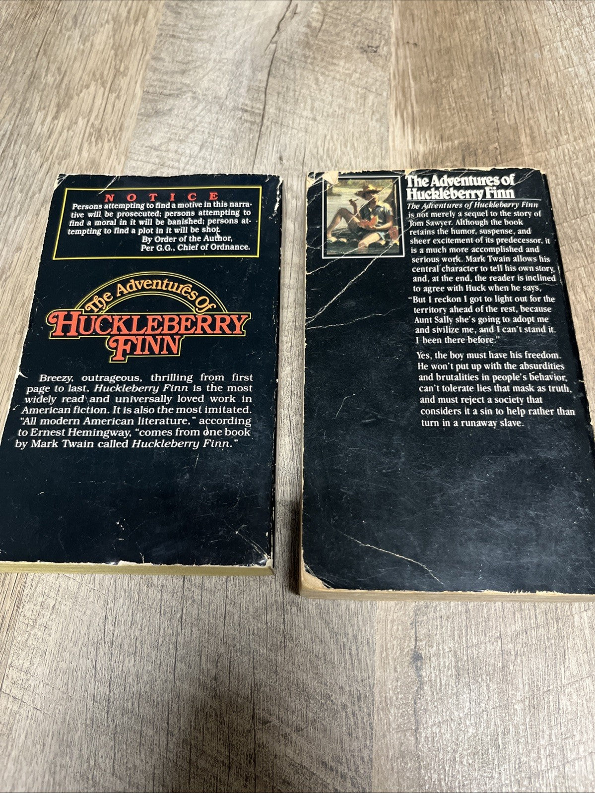 The Adventures of Huckleberry Finn By Mark Twain (1973 & 1988)
