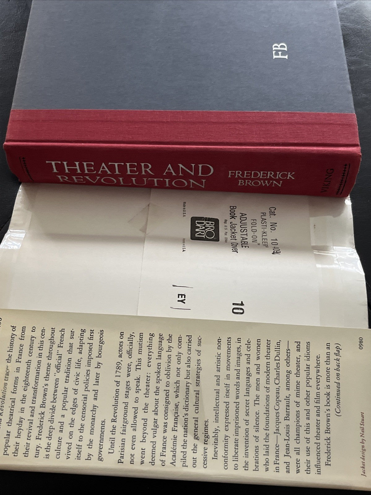 THEATER AND REVOLUTION: THE CULTURE OF THE FRENCH STAGE By Frederick Brown *VG+*