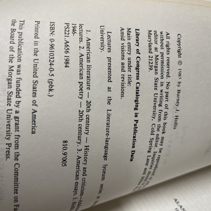 Amid Visions and Revisions Burney J. Hollis 1985