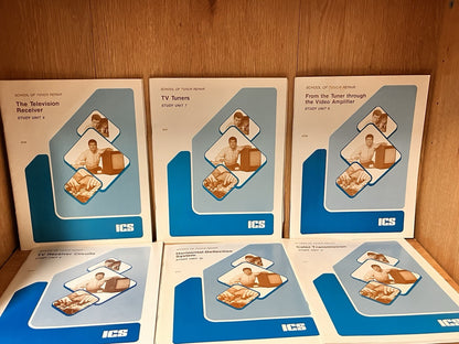 Lot of 13 School of TV and VCR Repair Parts ICS Manuals 1980s