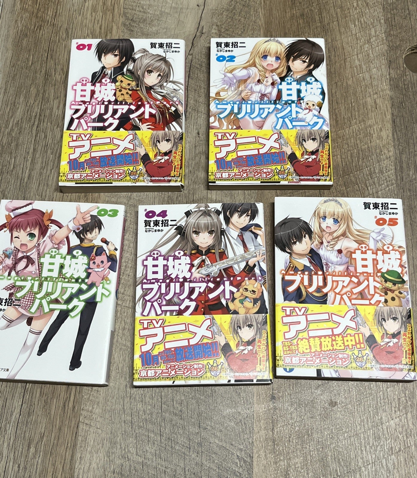Amagi Brilliant Park Bunko Volumes 1-5 Set (Fujimi Fantasia Bunko) Shoji Gatoh