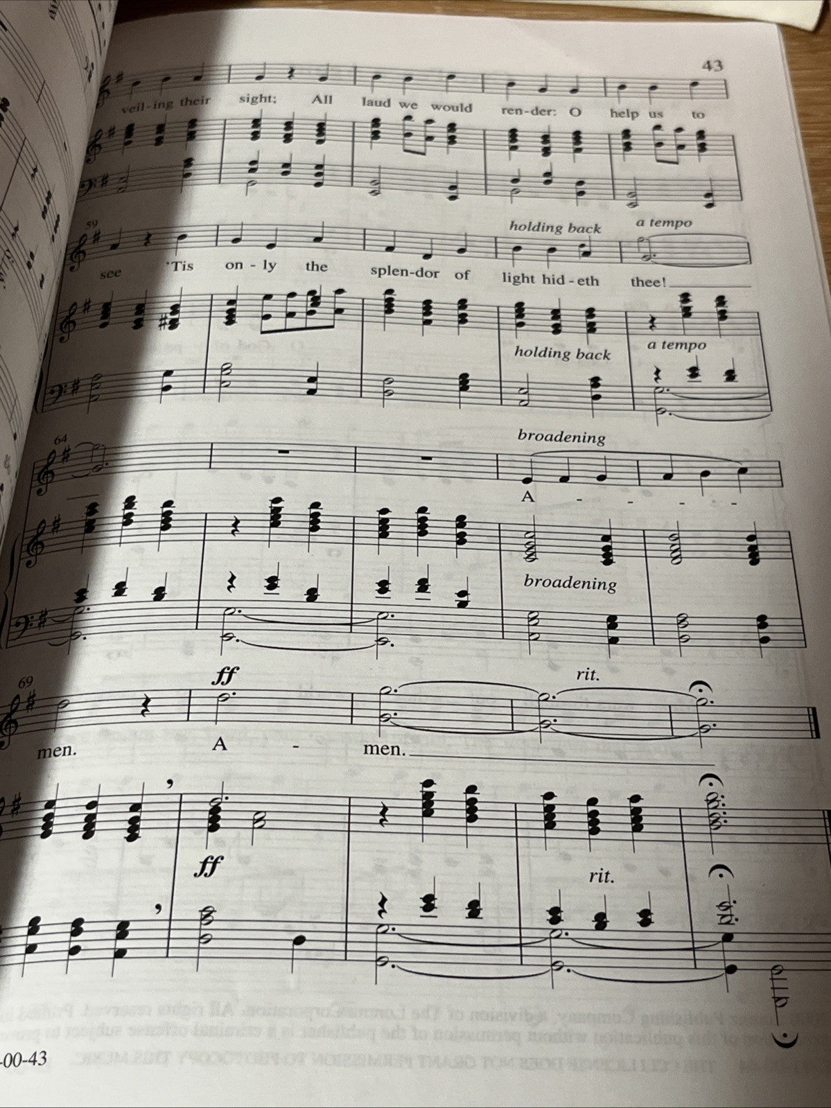 The SAB Choir, specifically the November/December 2000 issue