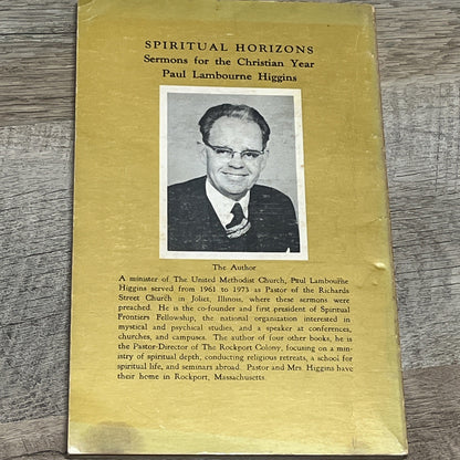 Paul Lambourne Higgins Spiritual Horizons Signed Copy RARE BOOK 1973