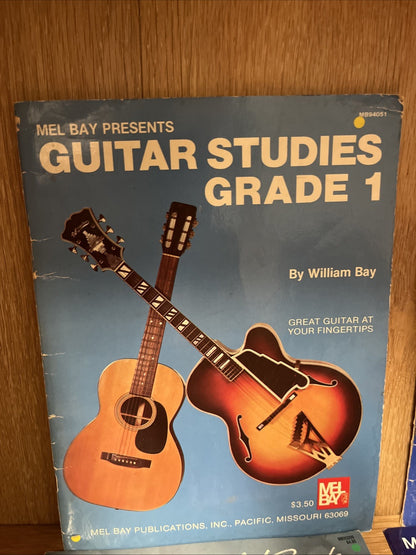Mel Bay’s Guitar books Lot of 4 Guitar Studies and Modern Method
