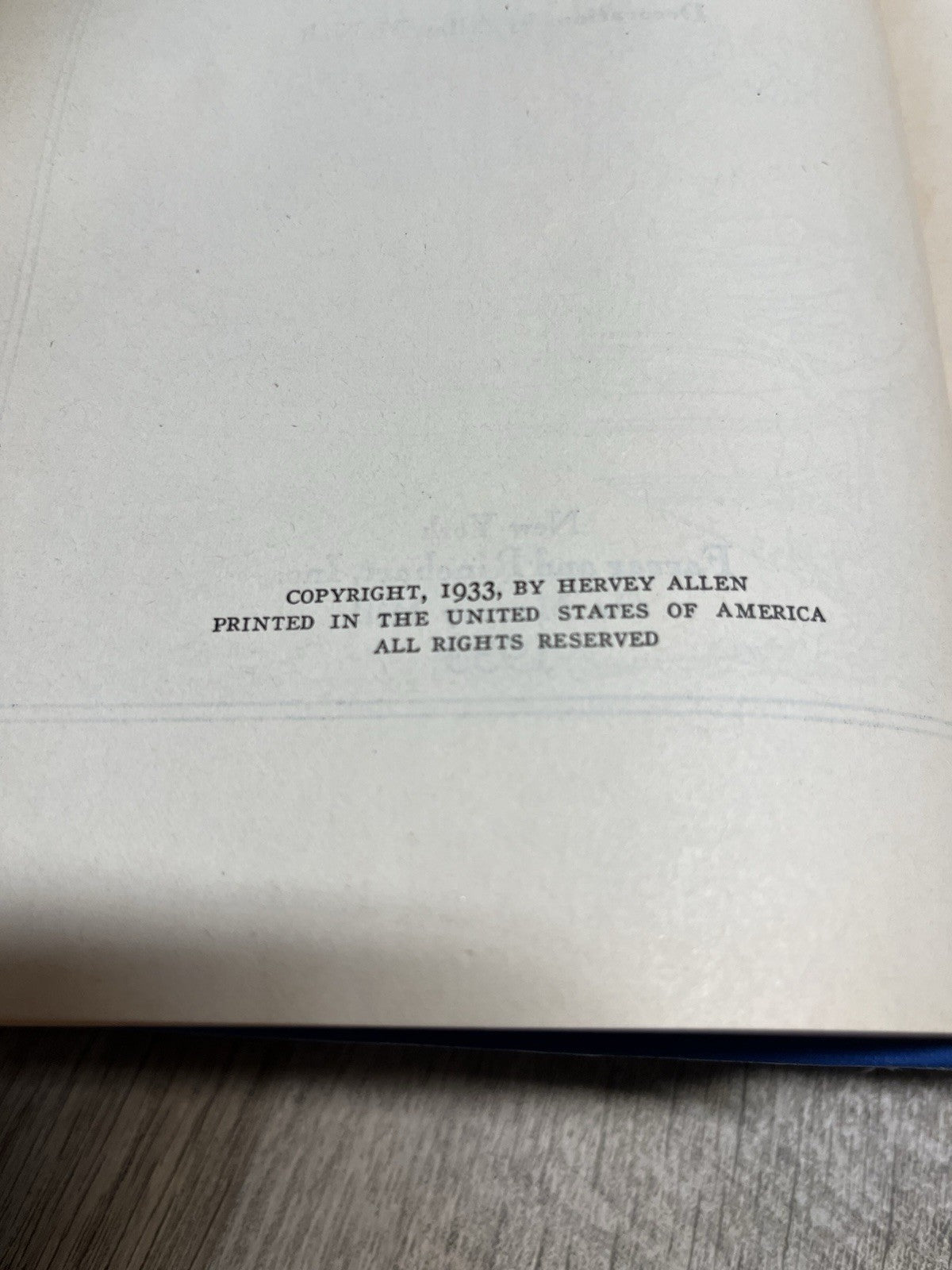 Anthony Adverse 1st Edition 1933 by Hervey Allen Farrar and Riehard inc.
