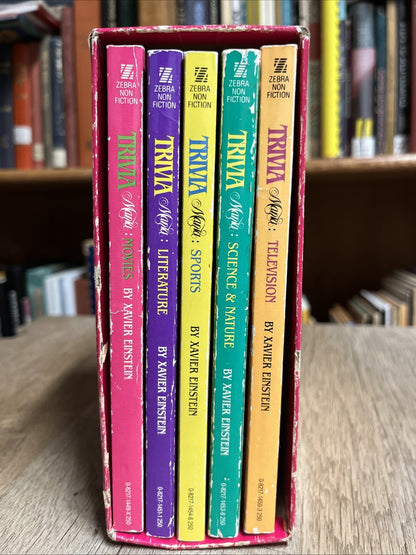 Trivia Mania Xavier Einstein 1984 Third Printing Box Lot 5 Movies Sports History
