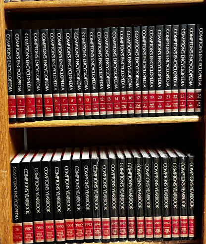 Compton's Encyclopedia Complete Set Volumes 1 - 26 Plus Yearbook of 1987 To 2005