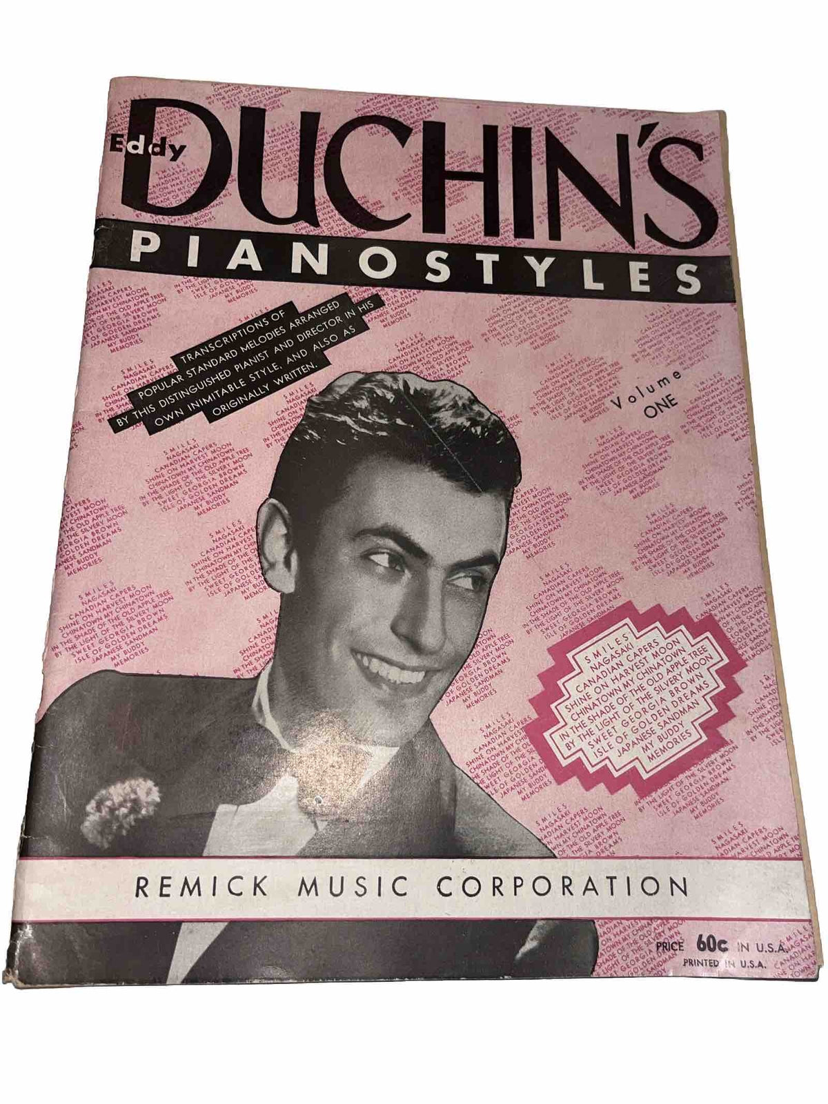 Eddy Duchin's Pianostyles Book Vol 1, 1935, Vintage piano