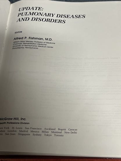 Pulmonary Diseases and Disorders, 2nd Ed, Alfred Fishman, 4 Volume Set,1988/1992