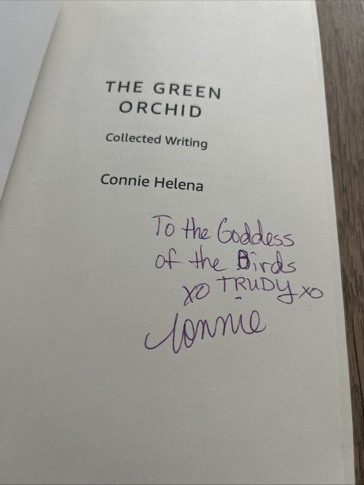 The Green Orchid Collected Writing Signed by Connie Helena Stories Poetry SIGNED