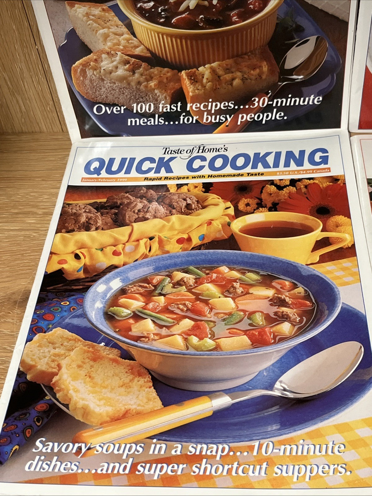 Lot of 4 Taste of Home Quick Cooking & Eating Well Magazine Back Issues