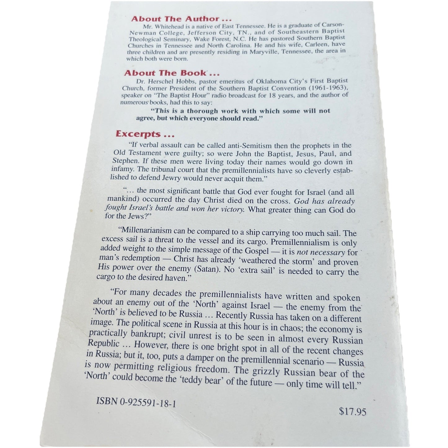 ISRAEL VERSUS ISRAEL. THE GREAT PARADOX OF SCRIPTURE By Clyde Whitehead